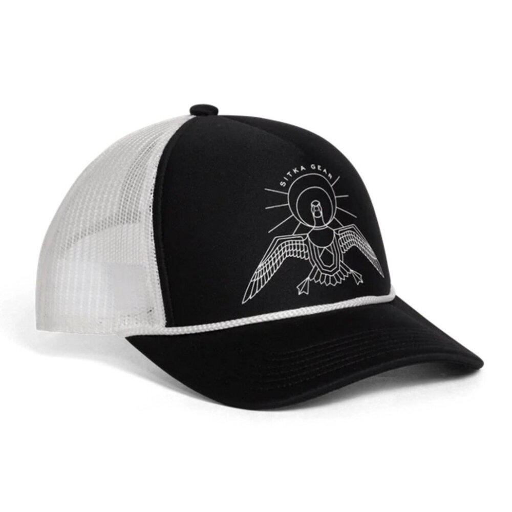 SITKA Hunting Darkest Before Dawn Duck Hi Pro Foam Trucker Hat/Cap Black NEW - Picture 3 of 3